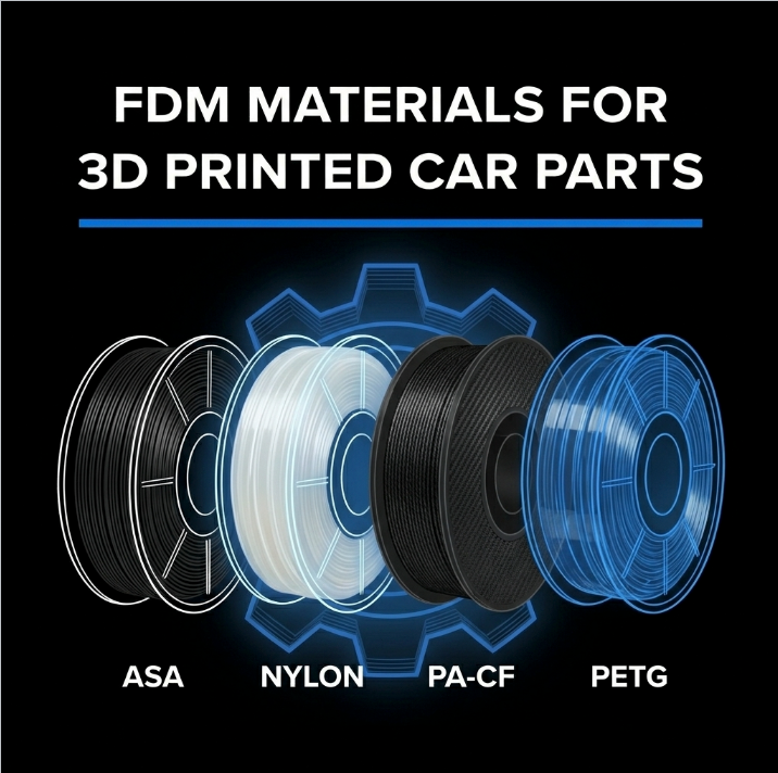 FDM Materials for 3D Printed Car Parts: How to Choose the Right Filament