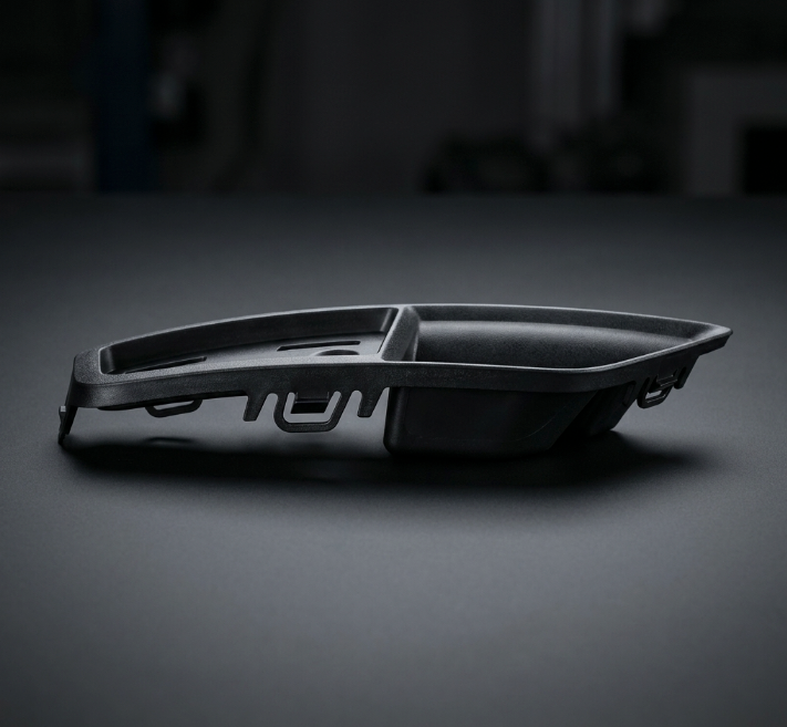Ford Fiesta Mk6 Rear Left Bumper Reflector Grill black coloured side view