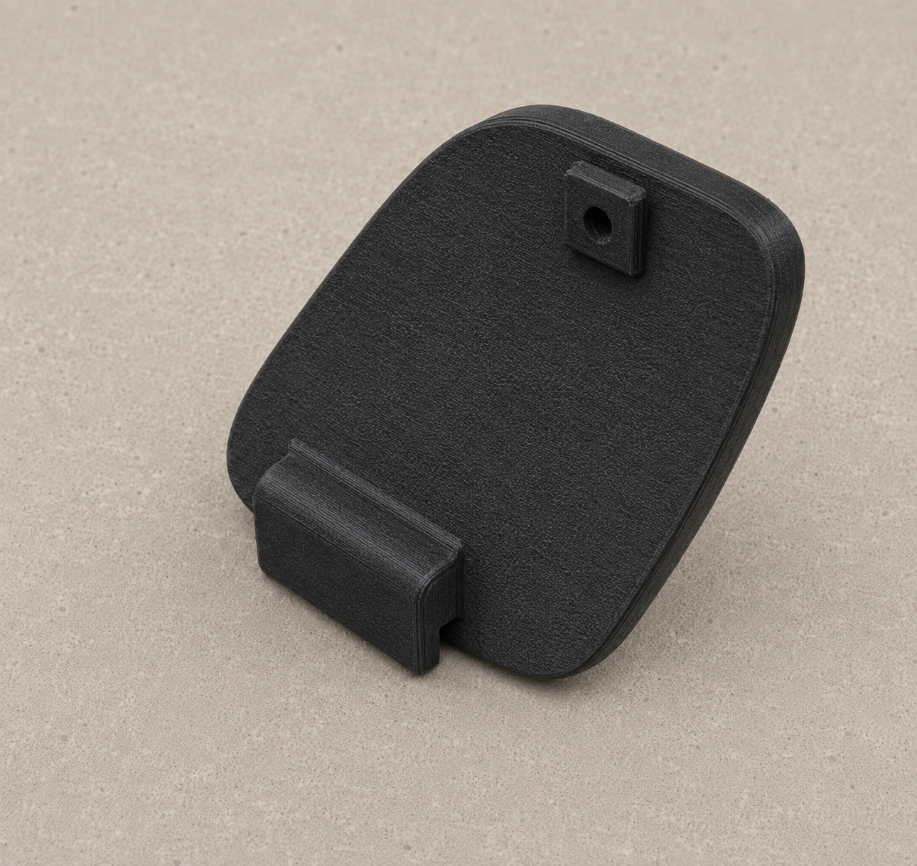 Inside mounting edge of 3D printed left side jeep wrangler tj side marker delete panel